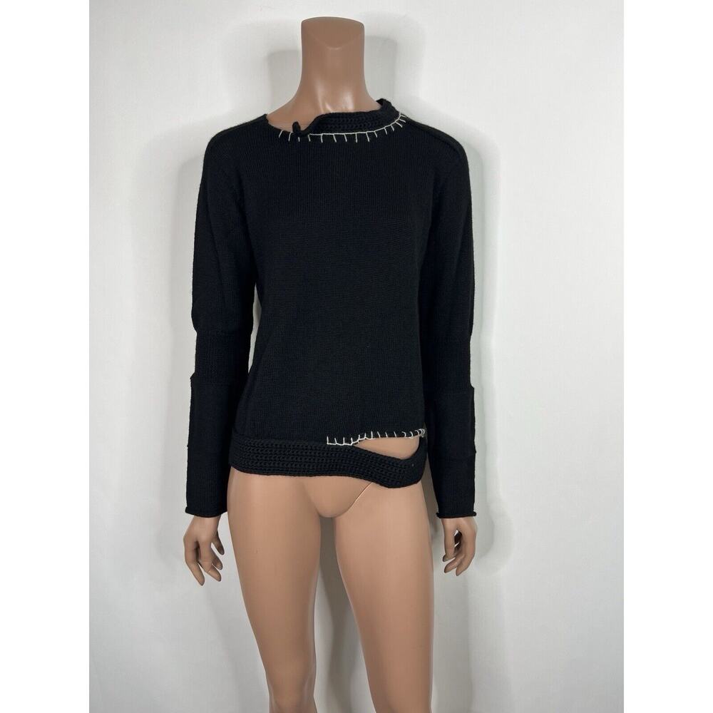 Vtg Yohji Yamamoto C.AW2005 Black Cutout Sweater JP2 S